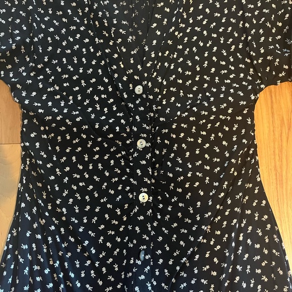 Madewell Floral Black and White Maxi Dress - Picture 2 of 4